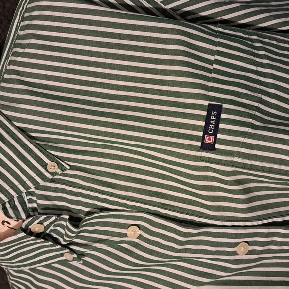 RALPH LAUREN/ CHAPS STRIPED BUTTON DOWN SHIRT - Picture 4 of 6